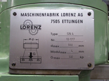 LORENZ - Zahnradstossmaschine - 2